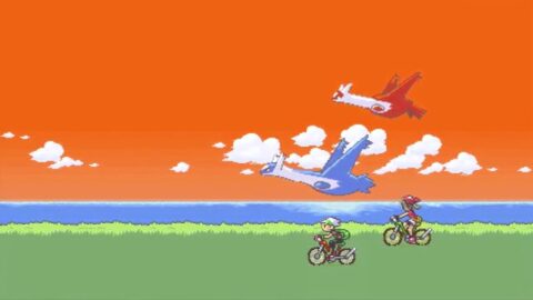 Bike Ride | Pokemon Emerald | Pixel Seaside | Sky 4K Quality