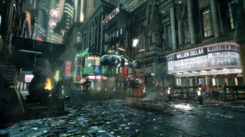 Street in the Style of Cyberpunk Rain – Blade Runner