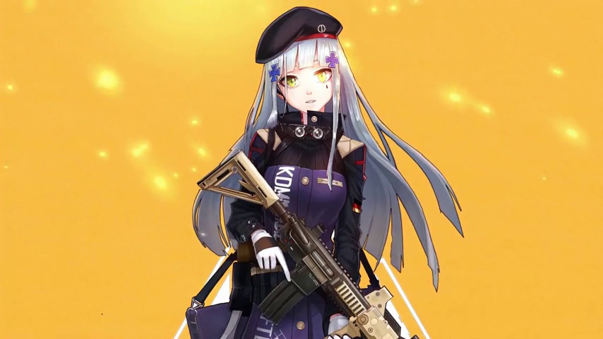 HK416 Girlsâ€™ Frontline Game 4K - Video Desktop - LiveWallpapers4Free.com