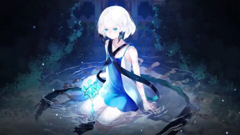 Cute Girl with Blue Eyes Sitting In Water / Mabinogi 4K – Live Desktop