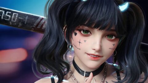 Rebel Anime Girl with Tattoo 4K – Live Desktop