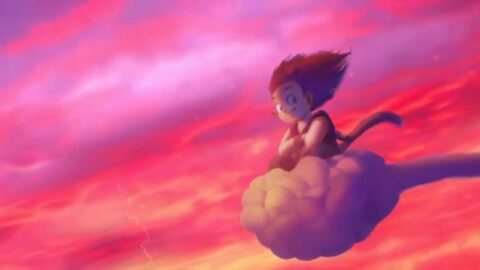 Goku Kid Riding Nimbus Cloud | Dragon Ball