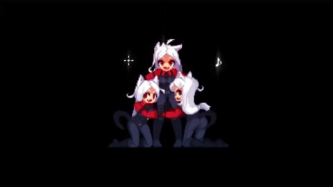 Cerberus Triple Demon from Helltaker Pixel Art