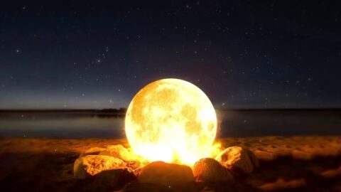 The Moon in the Fire / Fantasy / Nature – Animated Desktop