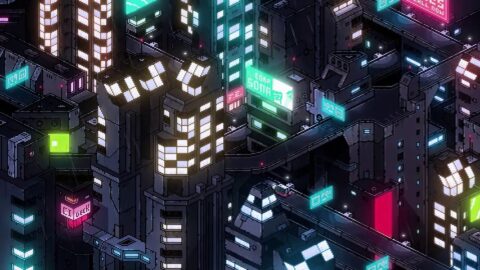 Pixel Cyberpunk Night City 4K – Animated Background