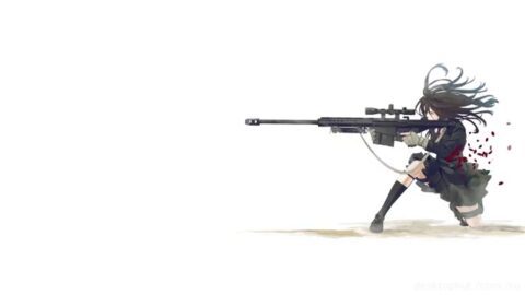Anime Girl With a M82A1 Gun 4K – Motion Desktop
