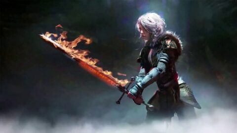 Ciri Sword Flame The Witcher 3 – Free Live Wallpaper