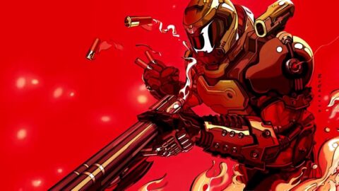 DOOM Slayer with Super Shotgun – Animated Background