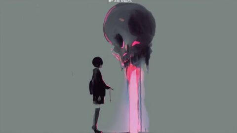 Anime Girl and Terrible Skull Fantasy 4K – Animated Theme