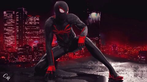 Miles Morales Marvel Spiderman Night City