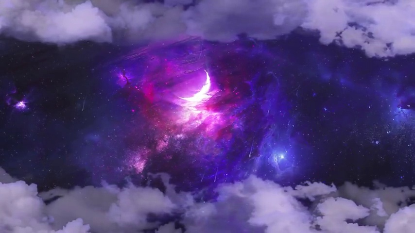 Crescent Moon Night Sky and Bright Stars 4K Quality ...