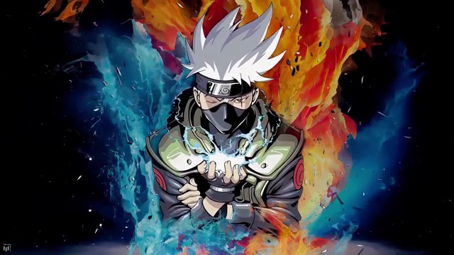 Naruto | Kakashi Hatake | Energy Sheld | Flames - LiveWallpapers4Free.com