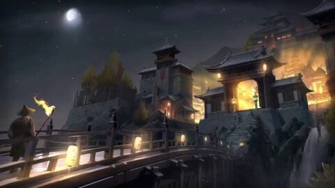 The Way to the Temple / Night / Lanterns