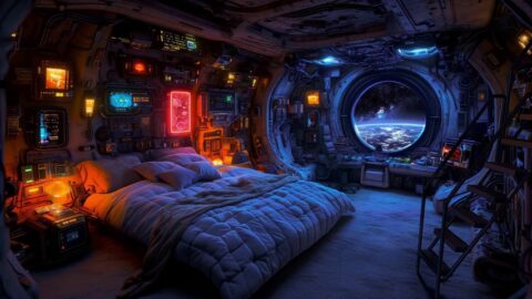 A Cozy Room on the Space Station