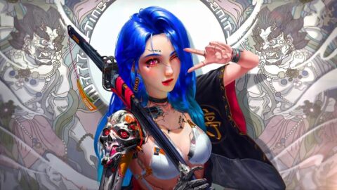 Cyberpunk Guardian Samurai | Girl with Katana
