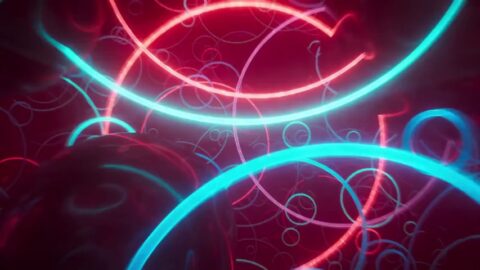 Blue Red Circles Motion Video Effect 4K