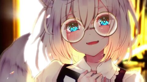 Cute Loli Neko Girl With Glasses 4K – Desktop Theme