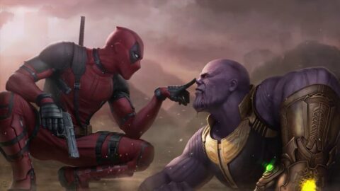 Deadpool Booping Thanos On The Nose Marvel Comics 4K