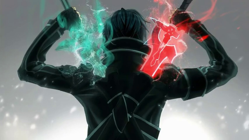 Kirito | Dual Swords | Dark Repulser x Elucidator - LiveWallpapers4Free.com