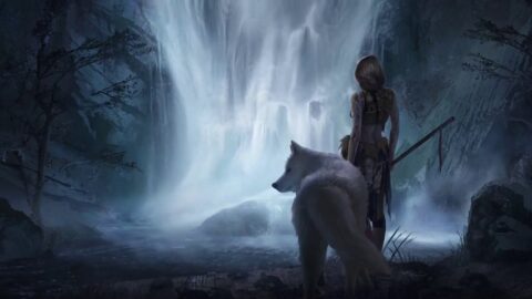Princess Mononoke San White Wolf Waterfall