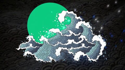 Japan Kanagawa Wave Vortex Abstract 8K – Live Desktop