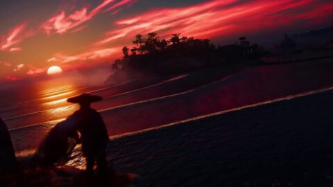 Samurai / Red as Blood Sunset / Horizon / Waves – Animated Desktop