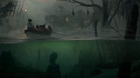 Pirates on a Boat Pond Fog Fantasy 4K – Animated Background