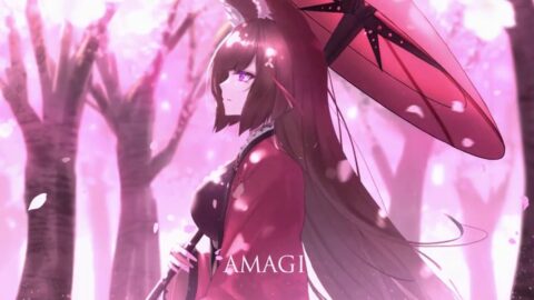 Amagi Cherry Blossom Umbrella Azur Lane 4K – Animated Theme