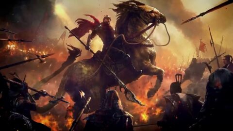 Rider War Horse Flame Enemies Battle