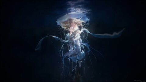 Anime Medusa Girl Underwater with Music – Animated Desktop
