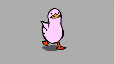 Cute and Funny Pink Duck – Free Live Background
