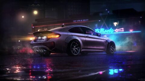 Speed Hunters / Car / Night City / Rain 4K – Live Wallpaper