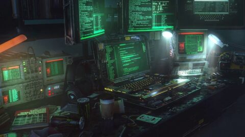 Hacker Room Coding Desk