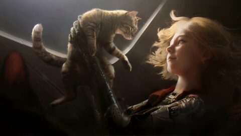 Fantasy Girl Playing with Cat 4K – Live Wallpaper