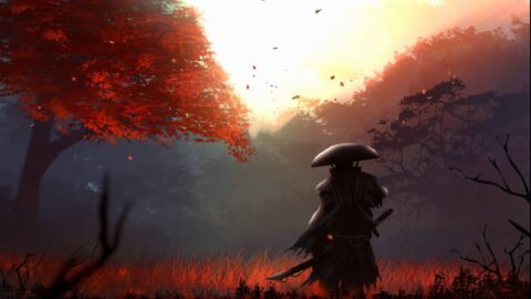 Samurai In The Autumn Forest | Leaf Fall | Fantasy