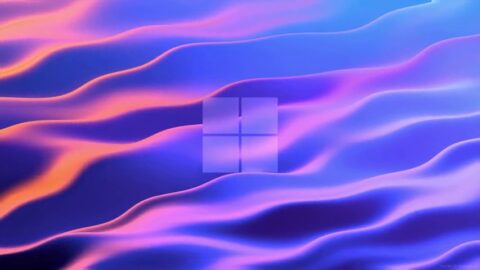 Windows Logo Neon Waves 4K – Live Wallpaper
