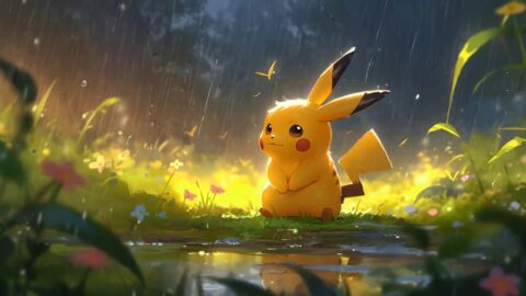 Pikachu in The Rain | Pokemon Anime
