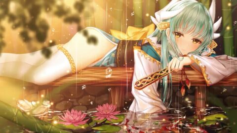 Kiyohime Playing with Water / Rainfall / Fate Grand Order 4K – Animated Wallpaper