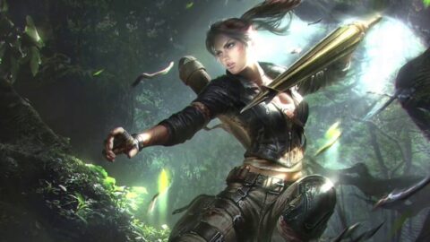 Lara Croft In The Jungle with Sword / Tomb Raider