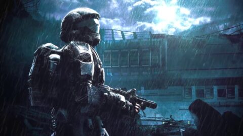 Halo 3 Game Master Chief Rain
