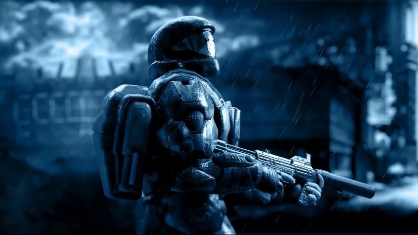 Halo 3: ODST | Master Chief | Rain - LiveWallpapers4Free.com