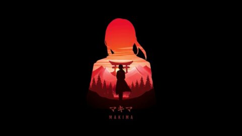 Makima | Sunset | Torii Gate | Minimalism | Anime Chainsaw Man 4K Quality