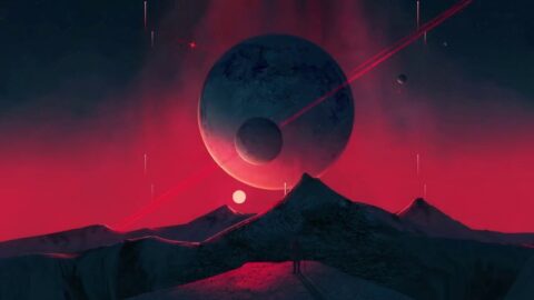 Red Sky Planets Dust Fantasy