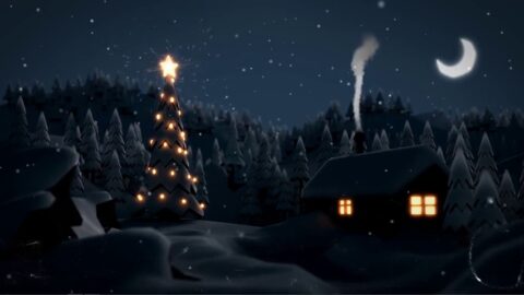 Merry Christmas Snow Fireworks – Free Live Wallpaper