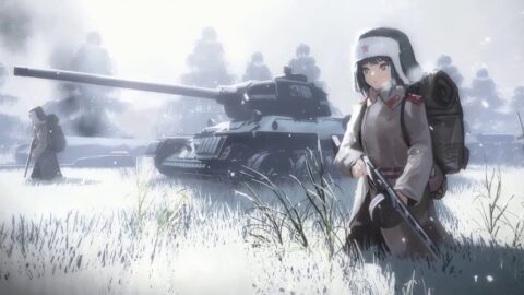 Anime Girls and Tanks / Soviet Army 4K – Desktop Theme