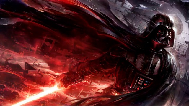 Darth Vader Magma and Lightsaber Star Wars 4K - Animated Theme ...