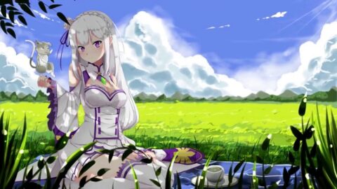 Emilia and Puck In The Field Re:Zero Starting Life in Another World 4K – Live Theme