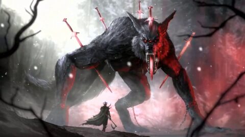 Fenrir Huge Wolf Demon Monster