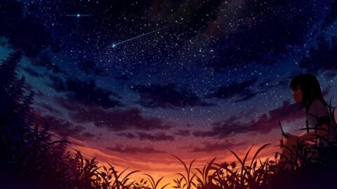 Girl And Stars – Free Live Wallpaper
