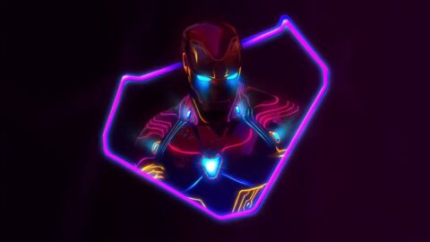 Iron Man Avengers: Infinity War Neon Minimalism 4K – Live Desktop